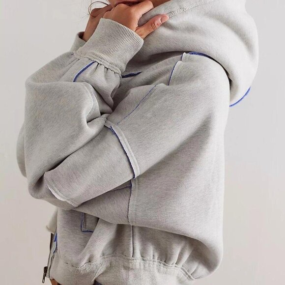 Free People We The Free Mercer Hoodie Jacket Top Oversized Slouchy S NWT 277288 - Picture 4 of 9